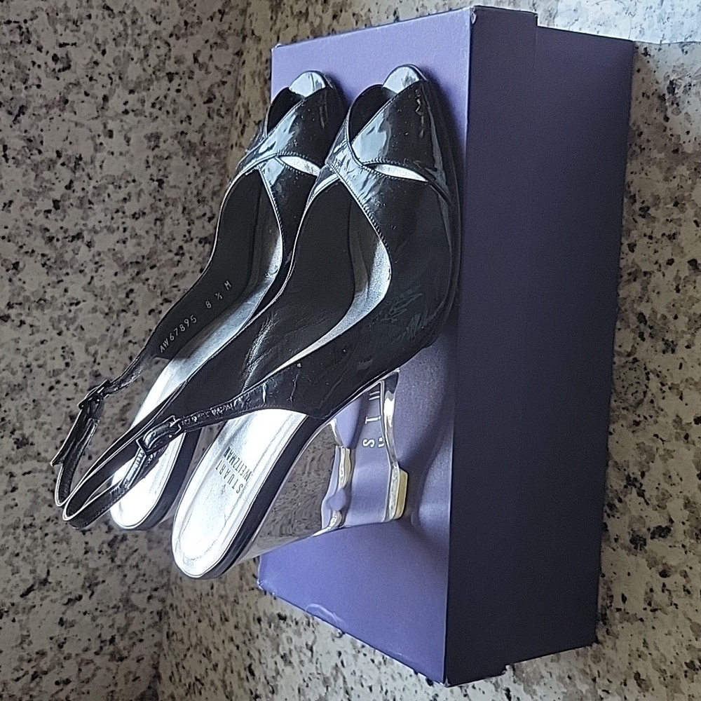 Stuart Weitzman Cachet clear wedges